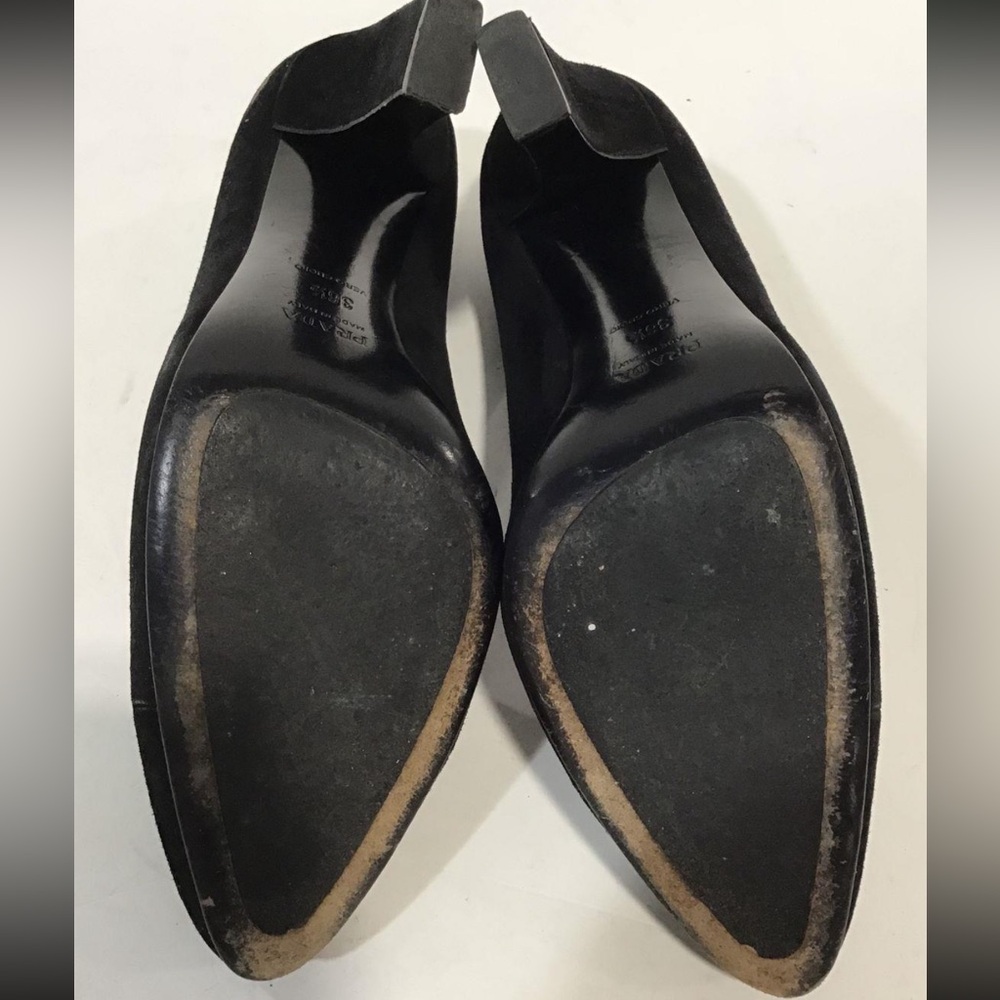 Women’s Prada Black Suede High Heel Pump Size 36.5 - Picture 6 of 7